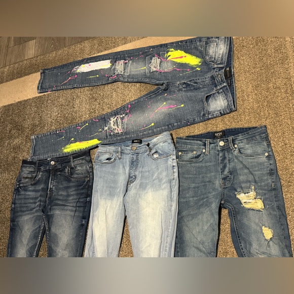 Mens Skinny Jeans BULK ALL ARE 30W - Picture 4 of 6